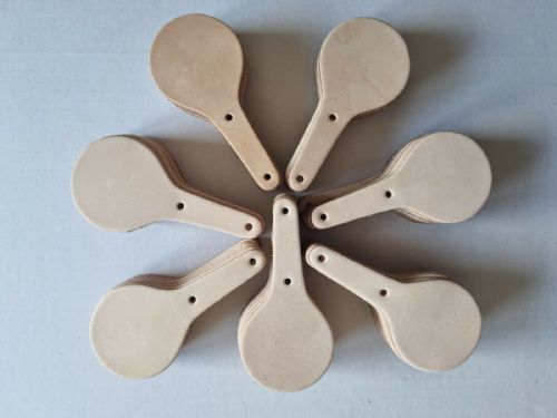 100 of Leather Key Fob Blanks - Round - Nat.Veg